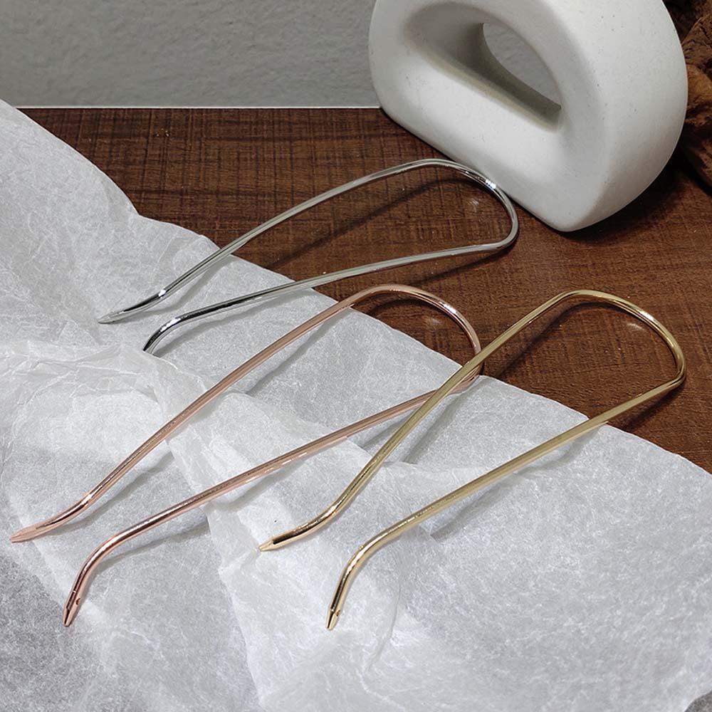 Kẹp Tóc Hợp Kim Màu Ngà Đơn Giản Thời Trang Cho Nữ