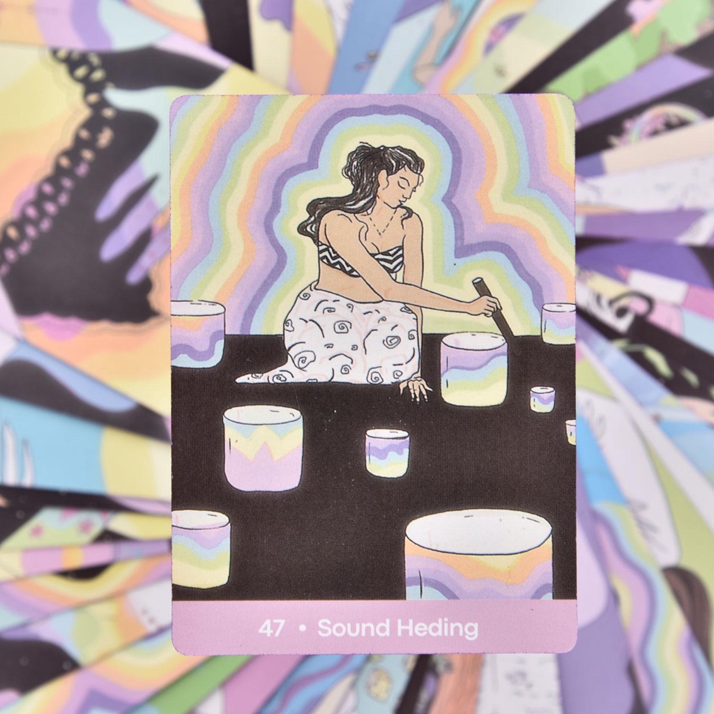 Bộ Bài Oracle 44 Lá Kim Loại Tự Chăm Sóc