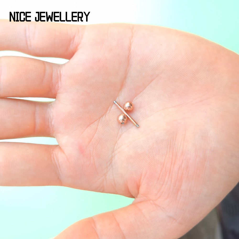 Khuyên Lưỡi Dài 14mm Bằng Thép Titan 316L Chống Dị Ứng Đa Năng