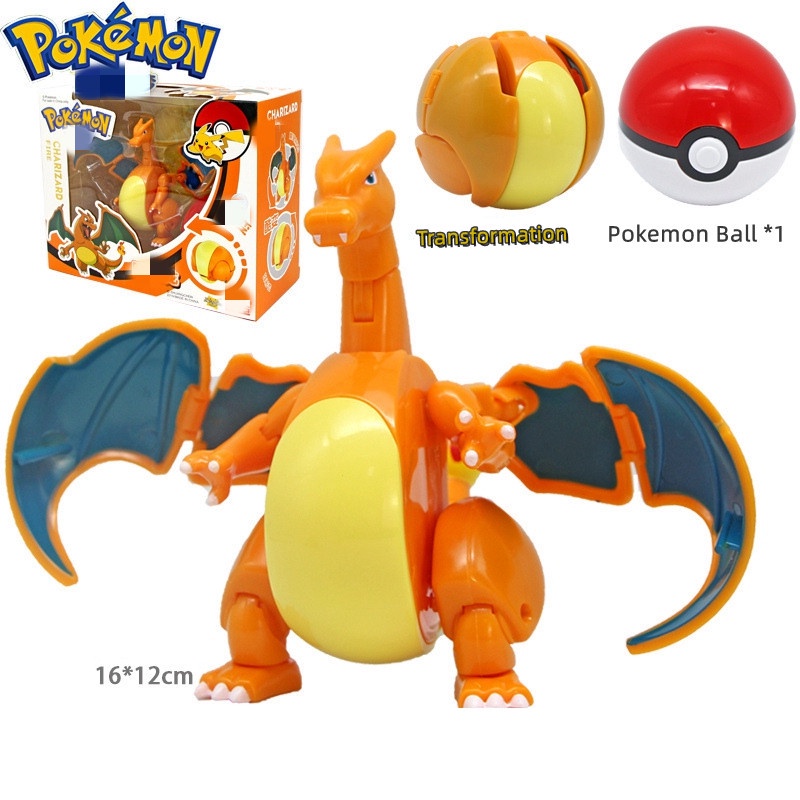 Robot Đồ Chơi Quả Trứng Biến Hình Pokemon Charizard Mới