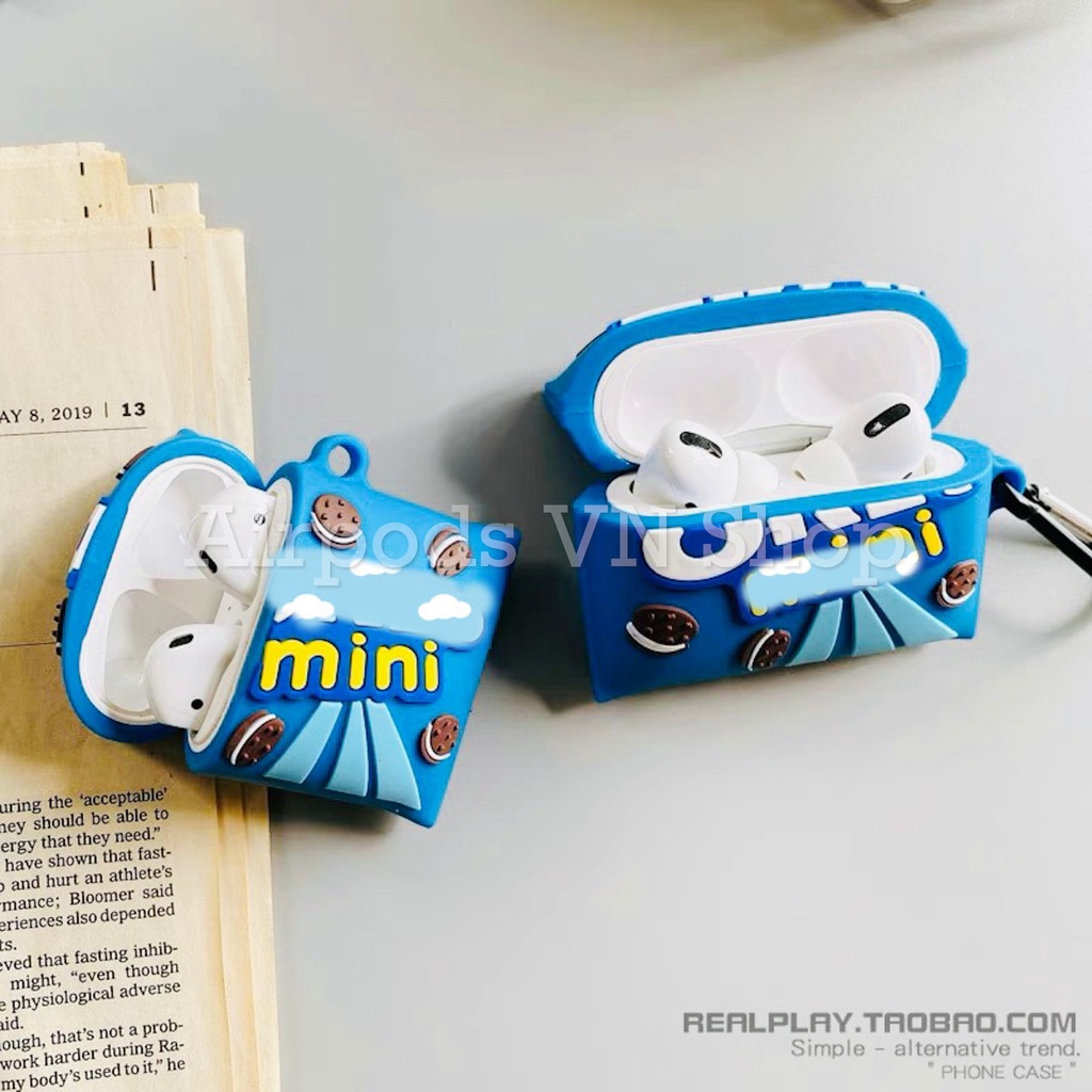 Ốp Airpods 1/2 và Airpods Pro bánh quy siêu kute silicon 3D cao cấp