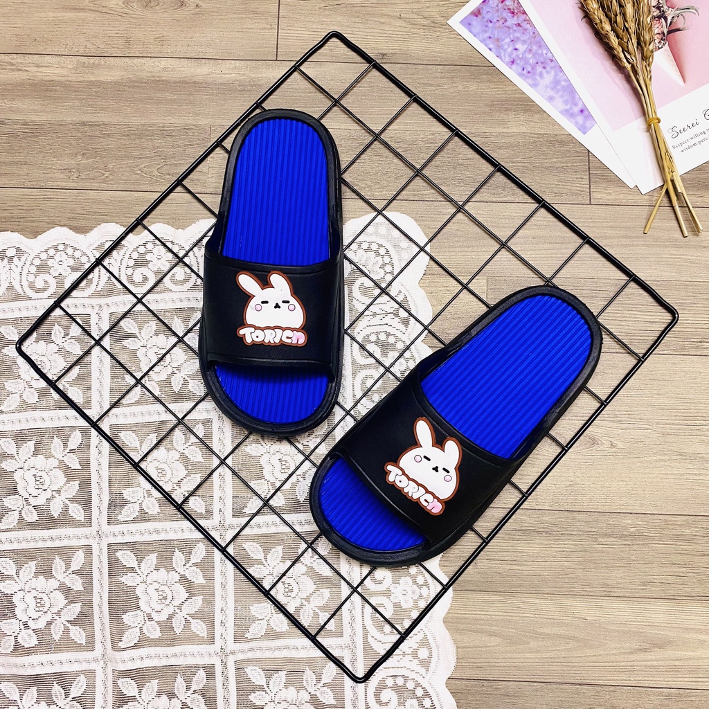Dép quai ngang đế cao thỏ tori phối màu siêu cute cực êm chân đi nước thoải mái - TT389