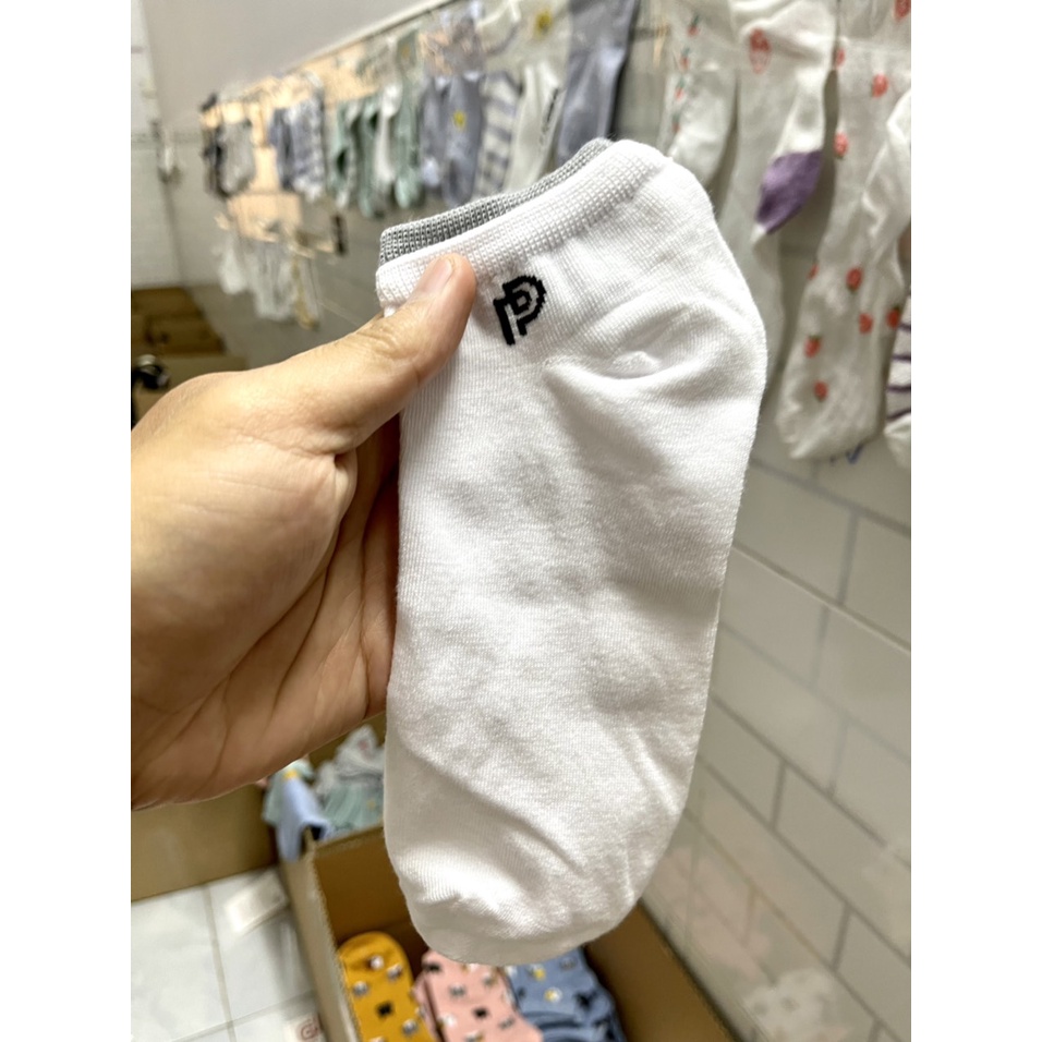 Tất Vớ Nam Nữ Cổ Ngắn Trơn 3 Màu Thời Trang Unisex Hàn Quốc