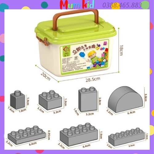 Bộ đồ chơi Lego cỡ lớn, xếp, ghép hình, lắp ráp, lắp ghép cho bé trai, gái 2 3 4 5 6 7 tuổi. Trò chơi trí tuệ cho trẻ em