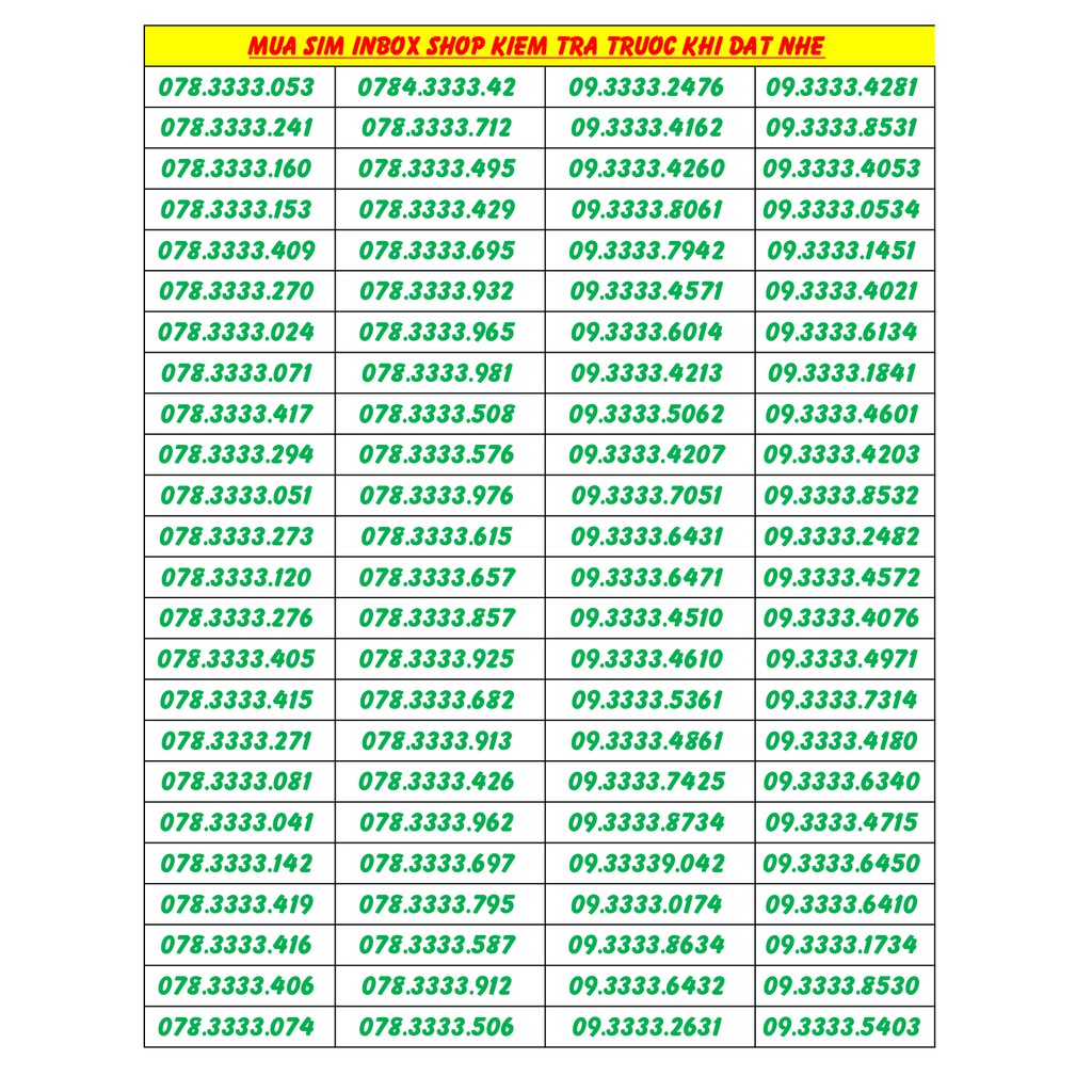 Sim số đẹp tứ quý giữa - mua rồi mới thấy quý