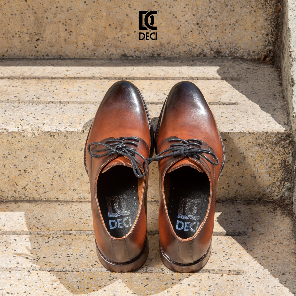 Giày tây công sở DECI dòng Derby màu nâu đen OXFORD AH03