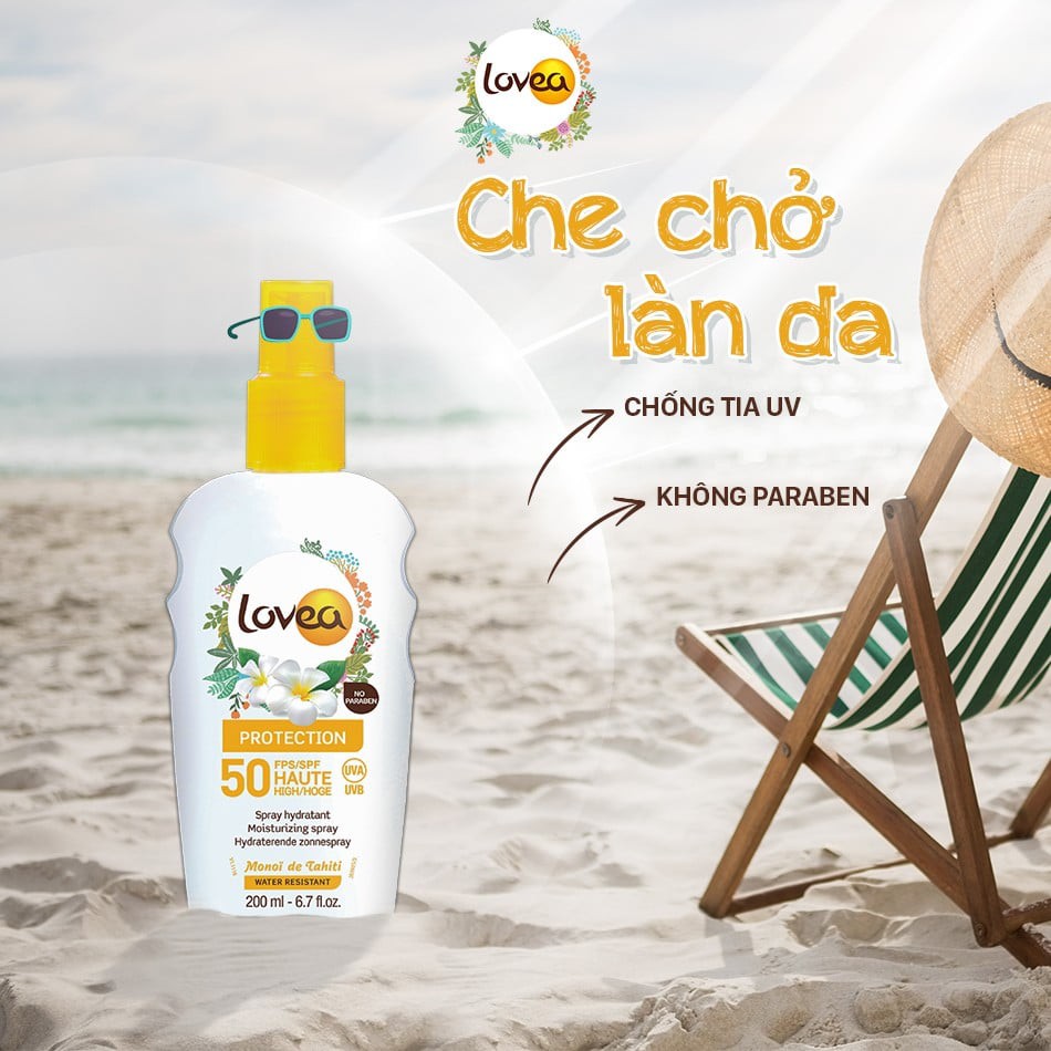 Kem chống nắng Lovea Nature Spray Solaire Haute Protection SPF 50 - Dạng xỊt 200ml