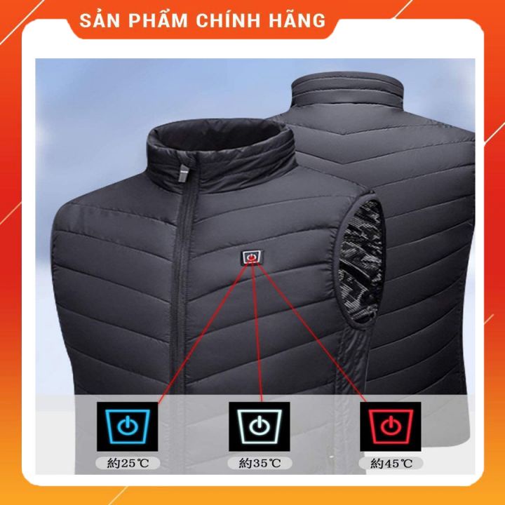 Áo Sưởi Ấm Nhật Bản 9 Điểm Nóng, Bộ Áo Sưởi Ám Mấu 2021, Sản Phẩm Áo Phao Ghi Lê Có Chế Độ Sưởi Ấm