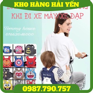 Đai an toàn khi đi xe máy phản quang cho bé, đai xe máy cho bé trai bé gái