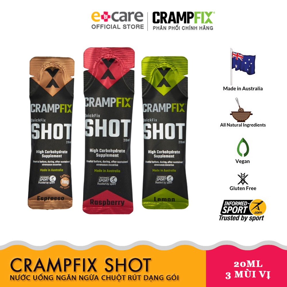 Nước Uống Ngăn Ngừa Chuột Rút CrampFix Shots 20ml - 3 Mùi