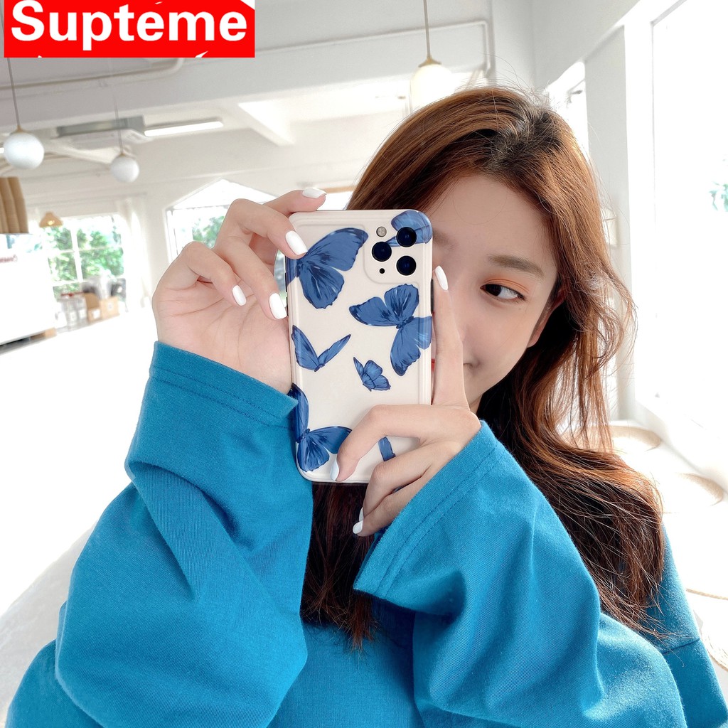 Ốp Điện Thoại Hình Bướm Xanh Thời Trang Cho Iphone 11 Pro Max Xr Xs I 7 P I 8 Se 2 | BigBuy360 - bigbuy360.vn
