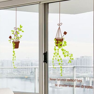 Decal dán tường giỏ cây xinh xắn | BigBuy360 - bigbuy360.vn