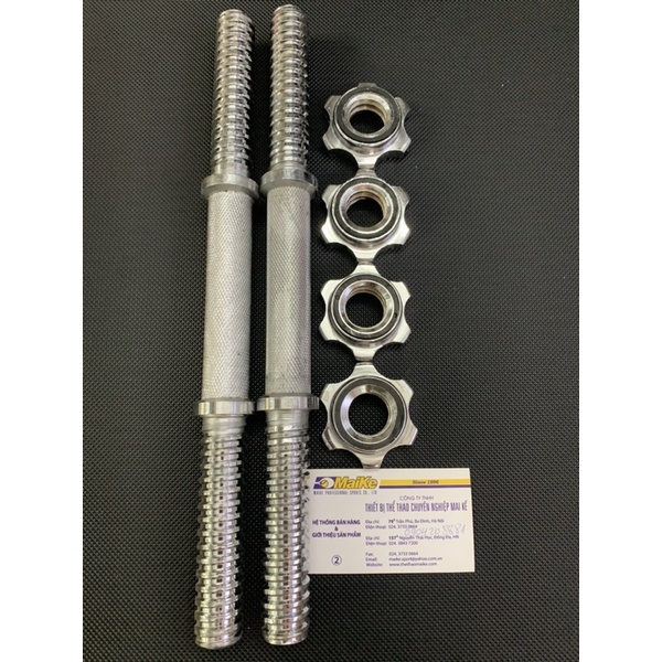 Đòn tạ tay mạ Niken Hàng Nhập khẩu dài tiêu chuẩn 35cm