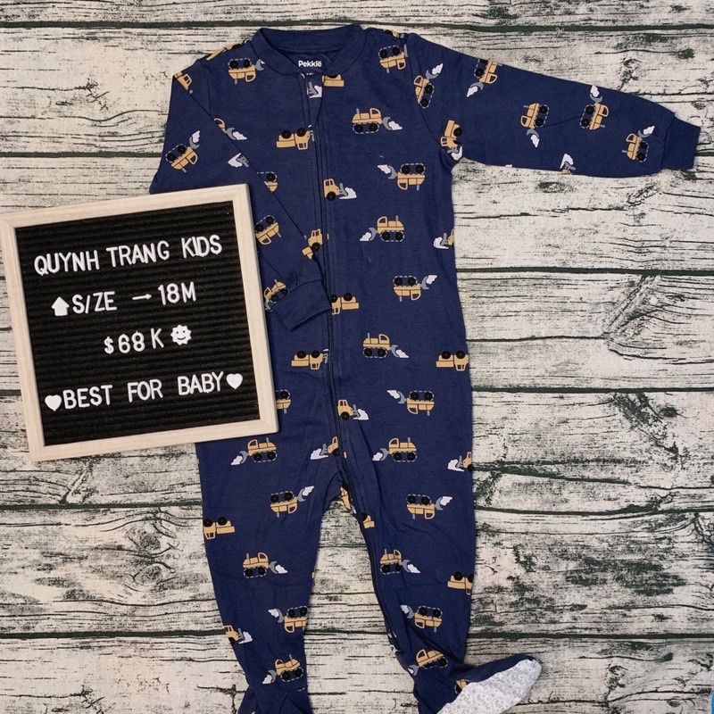 Body Sleepsuit, Bodysuit, Bộ Body Sleep Dài Cotton Liền Tất Vớ Cho Bé Trai Bé Gái 0-24months,