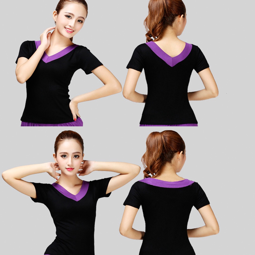 Áo Thun Khiêu Vũ Latin Ngắn Tay Thời Trang Dành Cho Nữ