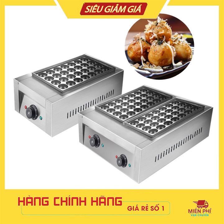 Máy làm bánh Takoyaki khuôn đôi 56 lỗ dùng điện