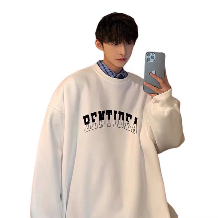 Áo sweater dáng rộng thời trang cao cấp 3 màu tùy chọn cho nam m-5xl