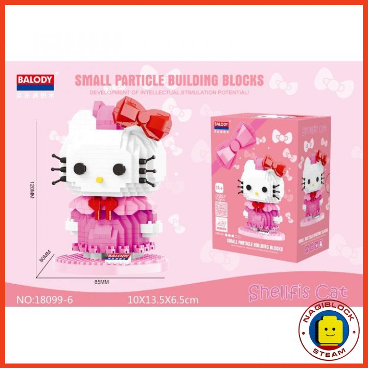 Đồ chơi lắp ráp mô hình mèo Hello Kitty BALODY 18099