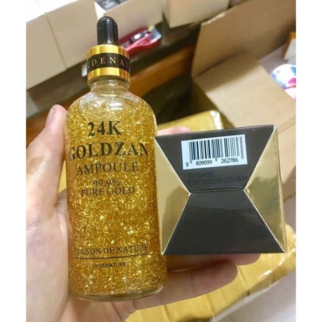 Serum tinh chất vàng 24k goldzan Hàn quốc hịn nha các chế !