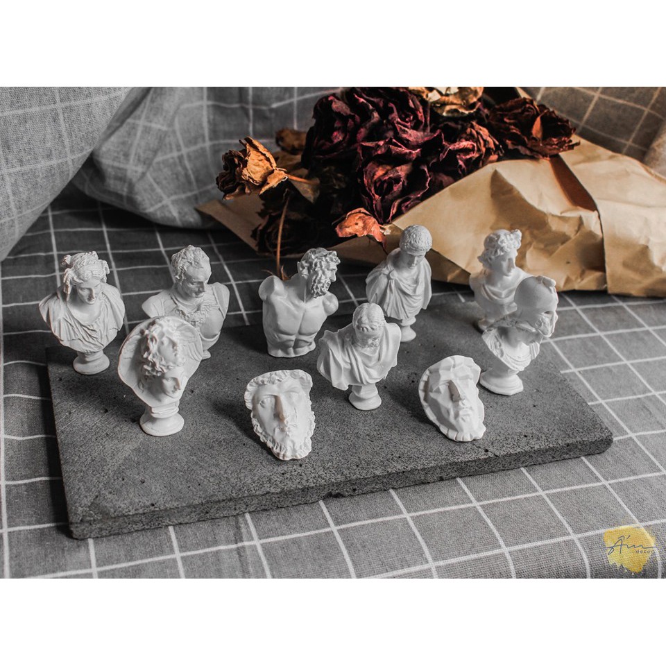 Set 10 Tượng Hy Lạp Vintage Mini