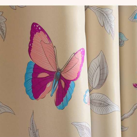 Rèm vải họa tiết bươm bướm nổi ( nhiều kich thước )