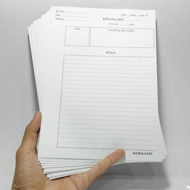 Giấy kiểm tra dòng kẻ ngang có chấm Campus  TP-BS70G-25 - Màu xanh lá ...