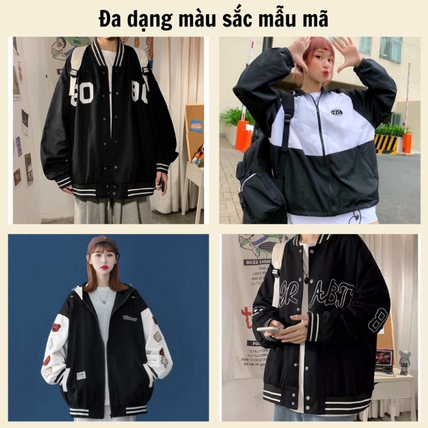 Áo Bomber 22 SIMPLE Varsity Jacket Áo Khoác Dù Unisex nam nữ oversize form rộng 2 lớp | BigBuy360 - bigbuy360.vn