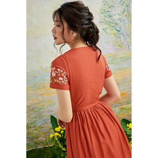 OLV - Đầm Glimmer V Neck Embro