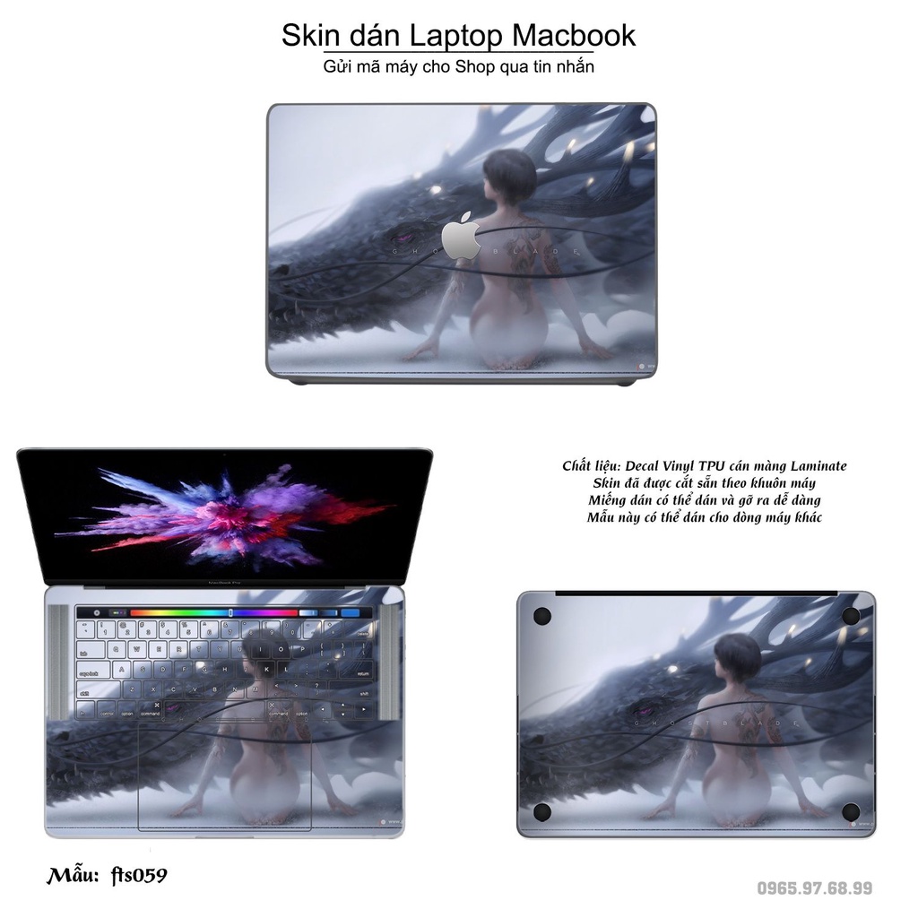 Skin dán Macbook mẫu Fantasy (đã cắt sẵn, inbox mã máy cho shop)