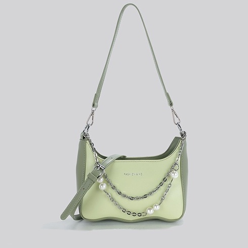 🌸Hàng Order🌸 Túi Xách Nữ CEEKAY Da Trơn Khóa Kéo Quai Da Đeo Dây Sách Chuỗi Xích Hạt Sang Chảnh Nữ Tính 🌸Hàng Quảng Châu