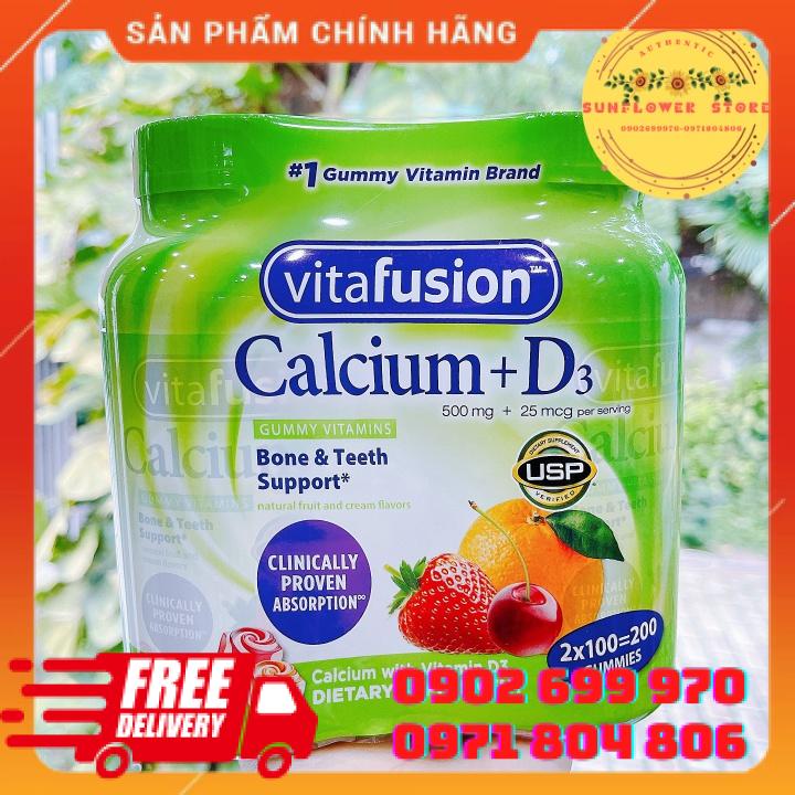 Có sẵn hàng mỹ kẹo dẻo bổ sung calcium 500mg và vitamin d3 25mcg - ảnh sản phẩm 1