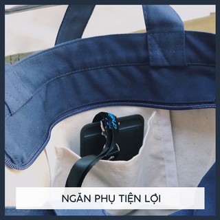 Túi vải canvas Basic Tote Bag - Cúc Craft - Trắng