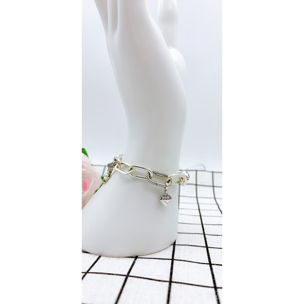 Vòng bạc charm Me chuẩn bạc S925 ALE Cao Cấp - Charm Bạc S925 ALE thích hợp để mix cho vòng bạc Pan - Mã sản phẩm DJJ288