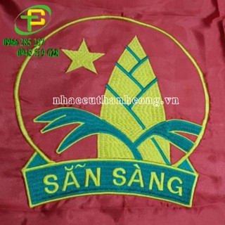 Cờ đội thêu, cờ măng non thêu đẹp | thiết bị đoàn đội