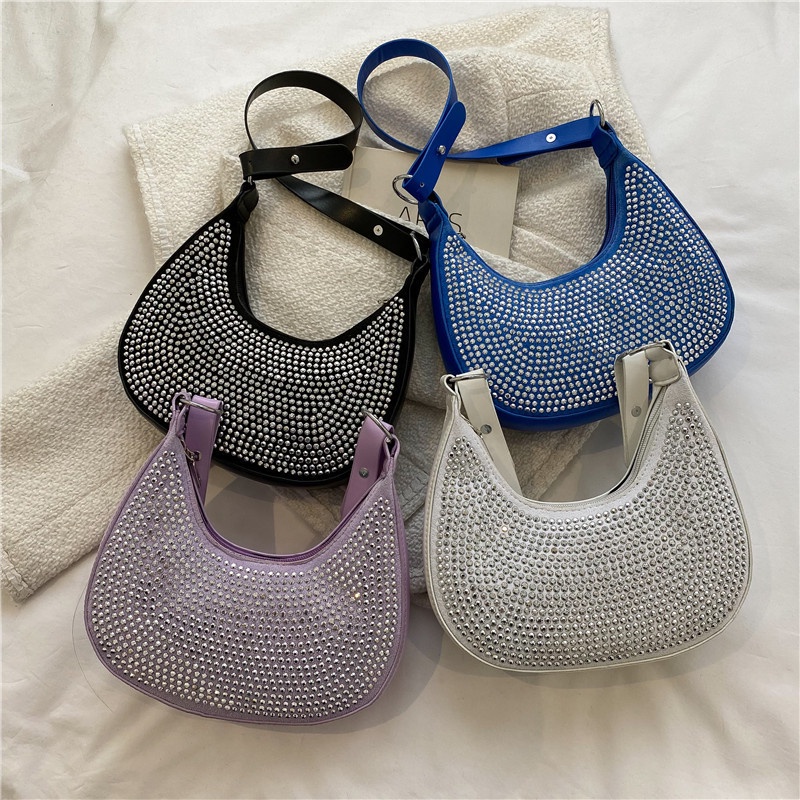 Túi Xách JASMIN NOIR Da PU Họa Tiết Kim Cương Thời Trang Cho Nữ