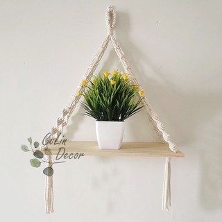Kệ treo tường dây thắt macrame trang trí KG-M25-40
