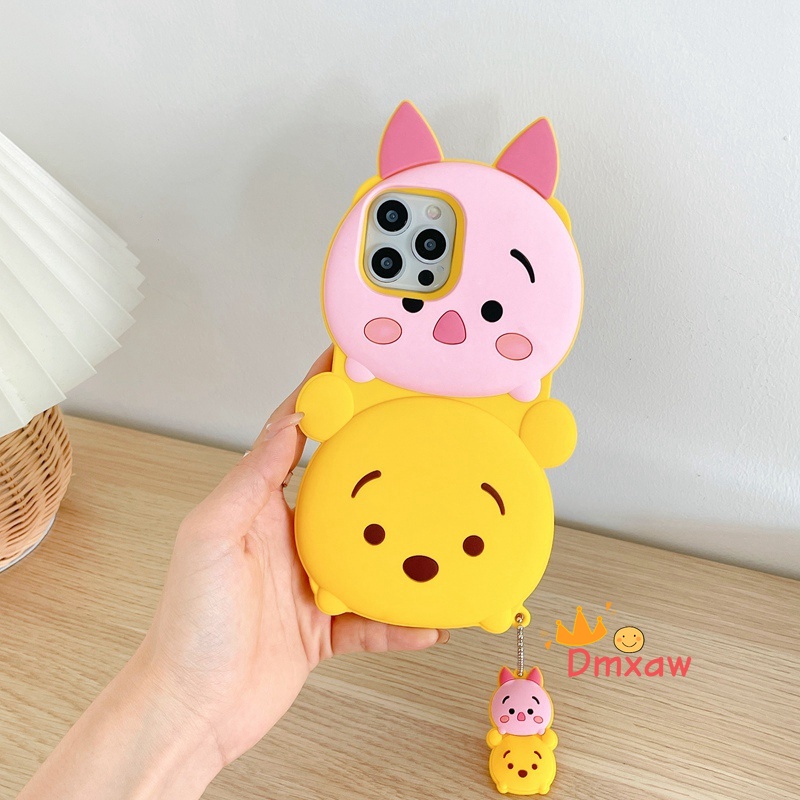 Ốp Điện Thoại Silicon Mềm Họa Tiết Hoạt Hình Winnie the Pooh Cho iPhone 13 Pro Max 12 11 Pro Max X XR XS Max 8 7 6 6s Plus SE 2020