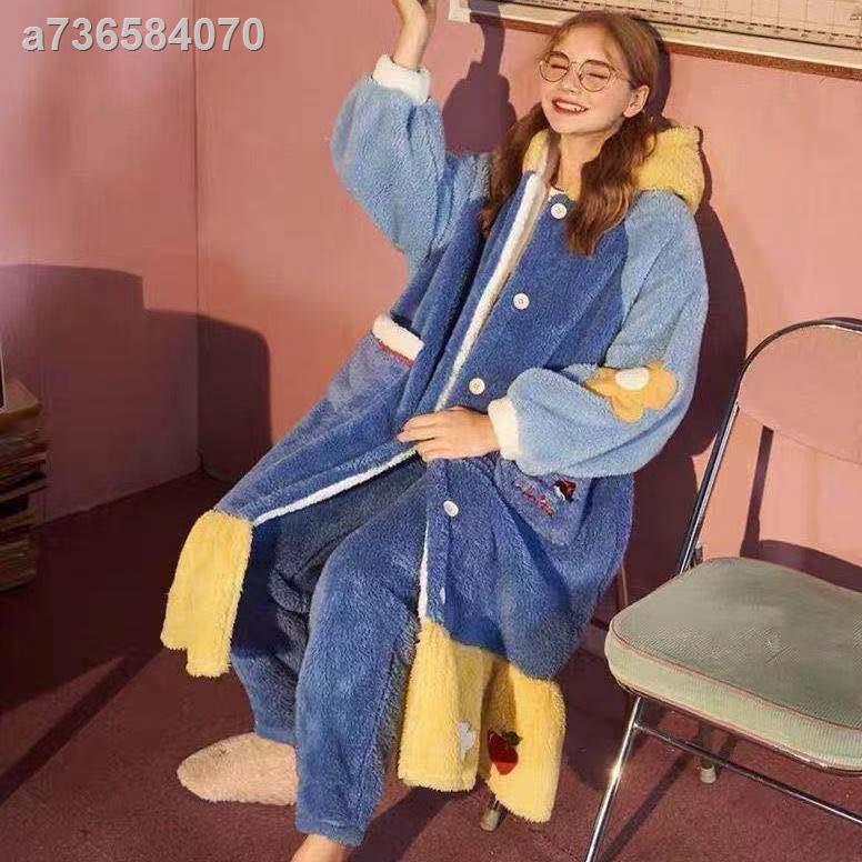 Bộ đồ ngủ dài tay thời trang mùa thu đông dành cho nữ | BigBuy360 - bigbuy360.vn