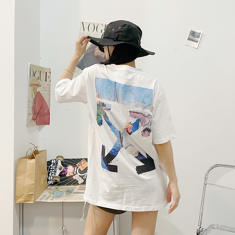 Áo Tee Off White, Áo thun Off White, OW T-Shirt mẫu 1, chất liệu Cotton, 2 màu đen, trắng DuSo.Lux
