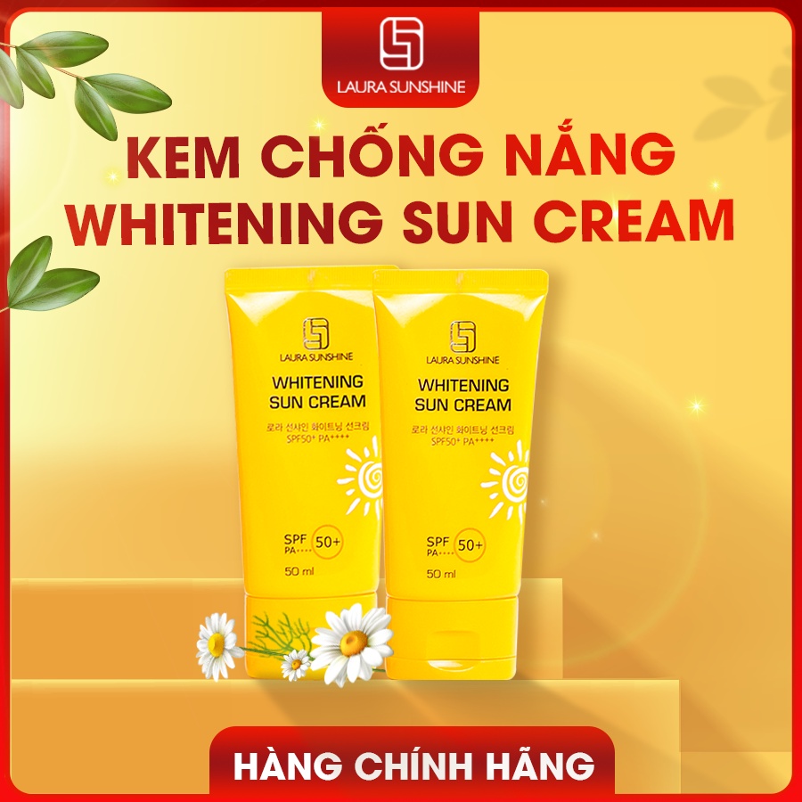 Kem Chống Nắng Laura Sunshine Nhật Kim Anh Trắng Da Chuyên Dụng - Whitening Sun Cream SPF 50+ PA++++