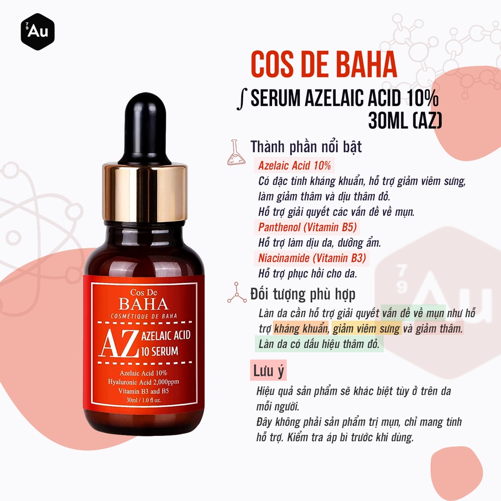 Cos De BAHA | Serum Azelaic Acid 10% 30ML (AZ)