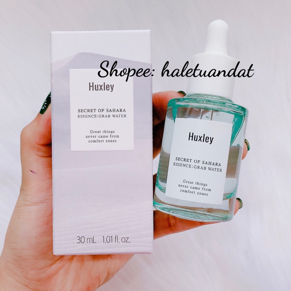 Tinh Chất Dưỡng Ẩm Huxley Secret Of Sahara Essence Grab Water + Brightly Ever After 30ml