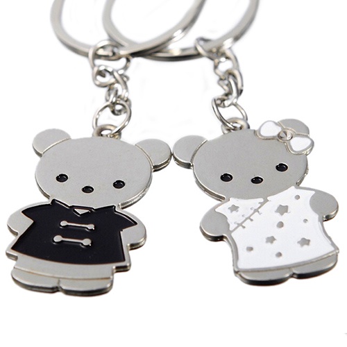 Set 1 cặo móc khóa hình gấu đáng yêu cho các cặp đôi