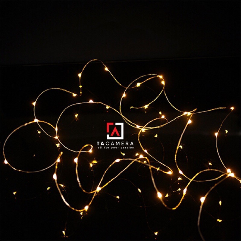 LED Fairy Lights - Đèn Đom Đóm - Size 10m 100 bóng - Nguồn pin AA