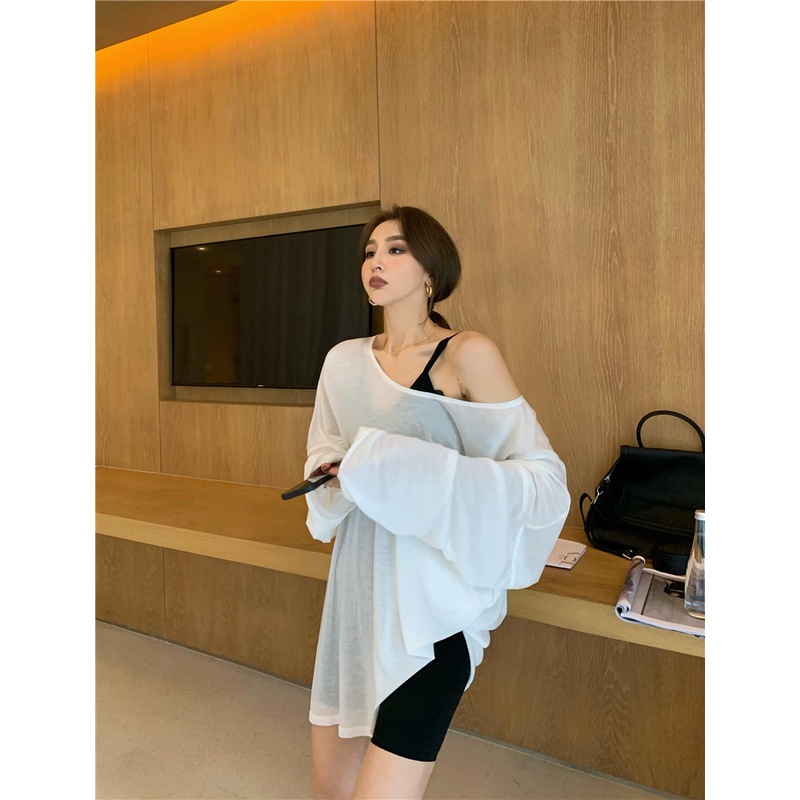 Áo Thun Nữ Tay Dài Cổ Tròn Thời Trang Hàn