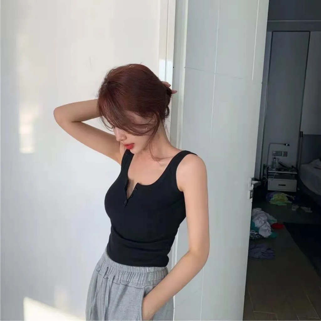 Áo hai dây màu trơn thời trang cho nữ | BigBuy360 - bigbuy360.vn