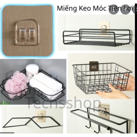 Miếng Dán Tường Dự Phòng Đơn, Miếng Dán Dự Phòng Kệ Dán Tường / Móc Đơn Kệ