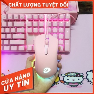 Chuột Gaming DAREU EM908 QUEEN PINK Led RGB - Chuột Game Có Dây Màu Hồng -  Bảo Hành Chính Hãng - PK Máy tính