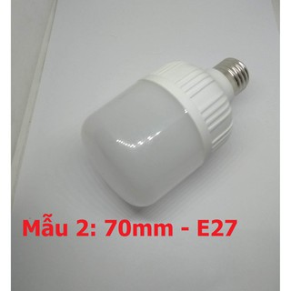 Bóng led tròn 12V 7W đui E27 / kẹp acquy