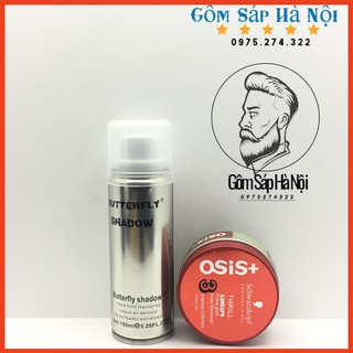 COMBO  Gôm Xịt Tóc Buterfly Shadow Mini + Sáp Vuốt Tóc Osis 3+